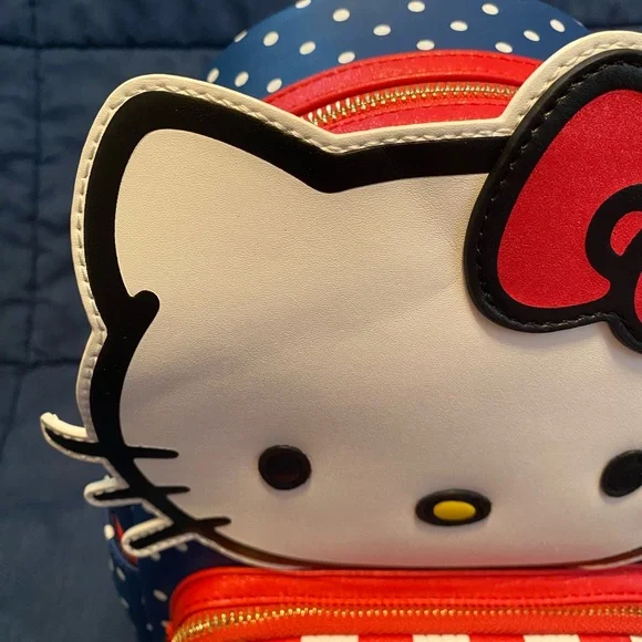 Hello Kitty Patriotic Loungefly Mini Backpack - Picture 5 of 9